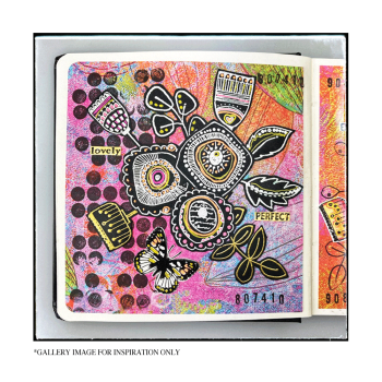 Crafty Individuals - Gummistempelset "Floral Abstractions Blooms" Unmounted Rubber Stamps 