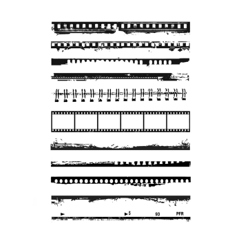 Crafty Individuals - Gummistempelset "Film Strip Borders" Unmounted Rubber Stamps 