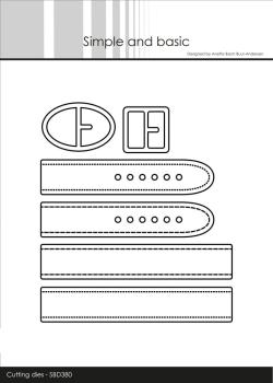 Simple and Basic - Stanzschablone 10,5x1,9 cm "Belt and Bucklet" Dies