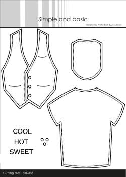 Simple and Basic - Stanzschablone 9,3x9,5 cm "Waistcoat and T-shirt" Dies