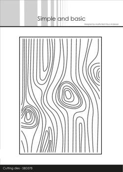 Simple and Basic - Stanzschablone A6 "Woodgrain" Dies