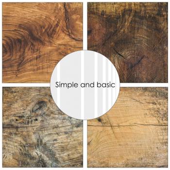 Simple and Basic - Designpapier "Wood, wood, wood" Paper Pack 12x12 Inch - 8 Bogen 