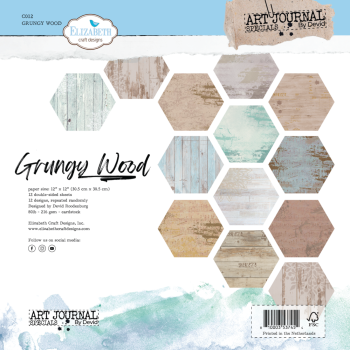 Elizabeth Craft Designs - Designpapier "Grungy Wood" Paper Pack 12x12 Inch - 12 Bogen