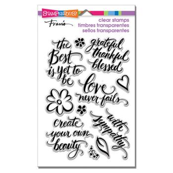 Stampendous - Stempelset "Script Sayings" Clear Stamps