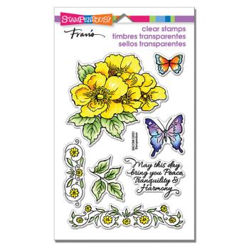 Stampendous - Stempelset "Tranquil Rose Frame" Clear Stamps