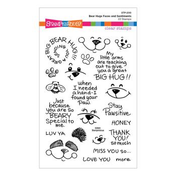 Stampendous - Stempelset "Bear Hugs Faces and Sentiments" Clear Stamps