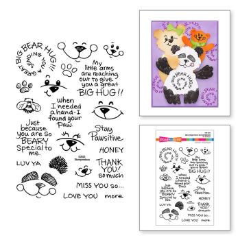 Stampendous - Stempelset "Bear Hugs Faces and Sentiments" Clear Stamps