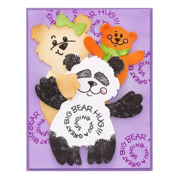 Stampendous - Stempelset "Bear Hugs Faces and Sentiments" Clear Stamps