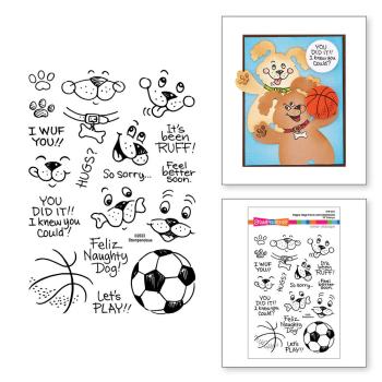 Stampendous - Stempelset "Puppy Hugs Faces and Sentiments" Clear Stamps