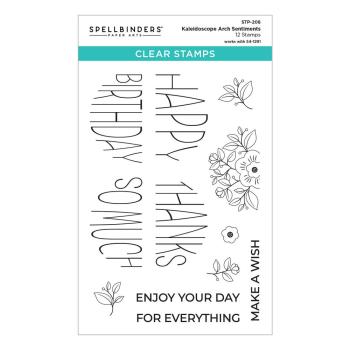 Spellbinders - Stempelset "Kaleidoscope Arch Sentiments" Clear Stamps