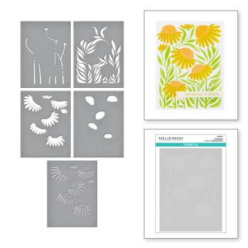 Spellbinders - Schablone "Coneflower" Layered Stencil