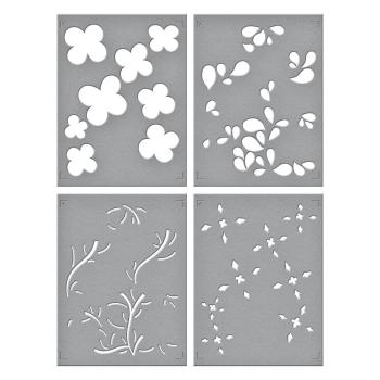 Spellbinders - Schablone "Blossoming Flowers" Layered Stencil