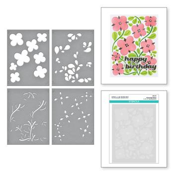 Spellbinders - Schablone "Blossoming Flowers" Layered Stencil