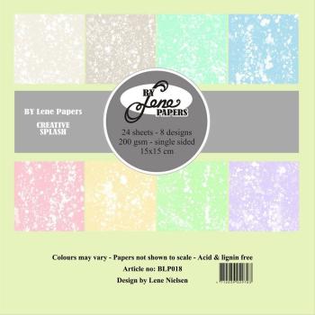 By Lene - Designpapier "Creative Splash" Paper Pack 6x6 Inch - 24 Bogen