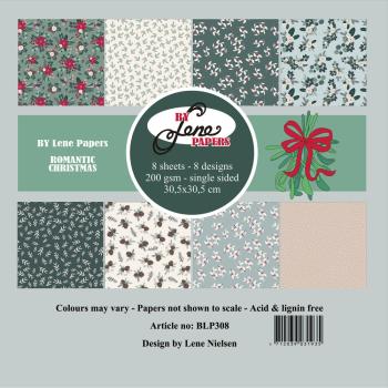 By Lene - Designpapier "Romantic Christmas" Paper Pack 12x12 Inch - 8 Bogen
