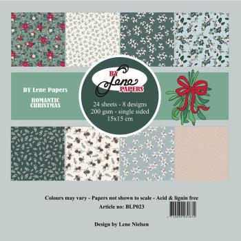 By Lene - Designpapier "Romantic Christmas" Paper Pack 6x6 Inch - 24 Bogen