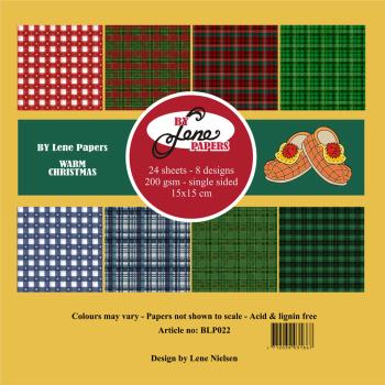 By Lene - Designpapier "Warm Christmas" Paper Pack 6x6 Inch - 24 Bogen
