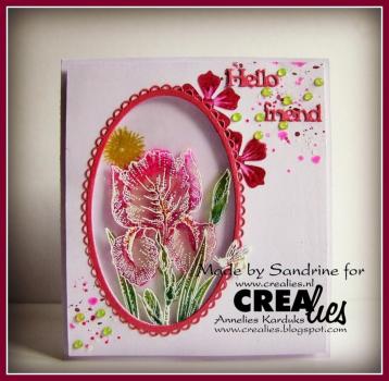 Crealies - Stanzschablone "No. 43 Oval mit Punkten" Crea-Nest-Lies XXL Dies