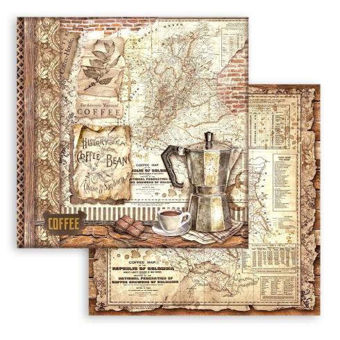 Stamperia - Designpapier "Coffee and Chocolate" Paper Pack 12x12 Inch - 10 Bogen