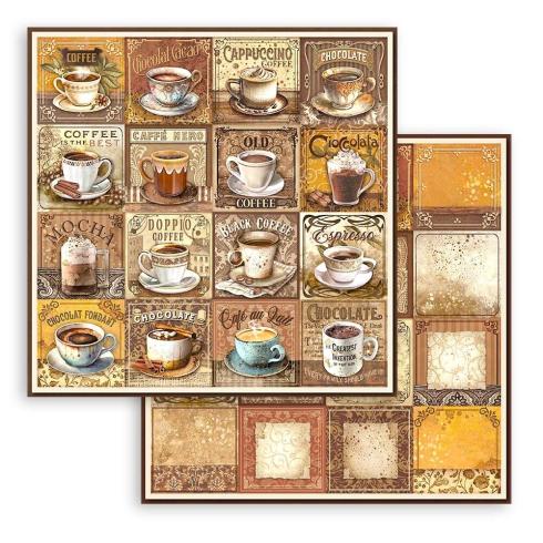 Stamperia - Designpapier "Coffee and Chocolate" Paper Pack 12x12 Inch - 10 Bogen