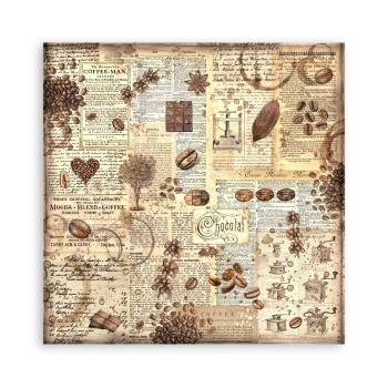 Stamperia - Designpapier "Coffee and Chocolate" Paper Pack 12x12 Inch - 10 Bogen