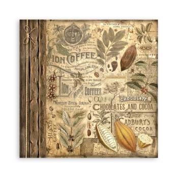 Stamperia - Designpapier "Coffee and Chocolate" Paper Pack 12x12 Inch - 10 Bogen