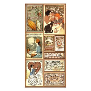 Stamperia - Designpapier "Coffee and Chocolate Collectables" Paper Pack 6x12 Inch - 10 Bogen