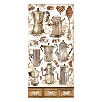 Stamperia - Designpapier "Coffee and Chocolate Collectables" Paper Pack 6x12 Inch - 10 Bogen