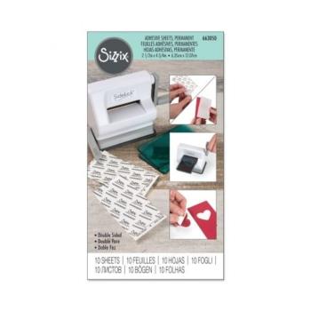 Sizzix - Klebebögen "Adhesive Sheets"  2 1/2x4 3/4 Inch - 10 Bogen