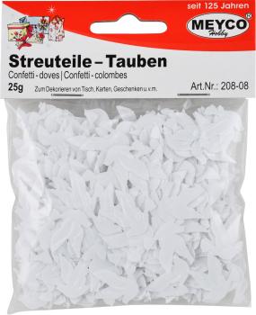 Streuteile "Tauben" weiss 20g