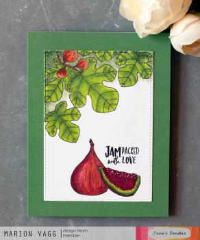 Creative Expressions - Stempelset "What the Fig" Clear Stamps 4x6 Inch Design by Jane's Doodles