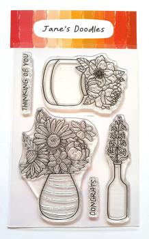 Creative Expressions - Stempelset "Fresh Cut Flowers" Clear Stamps 4x6 Inch Design by Jane's Doodles