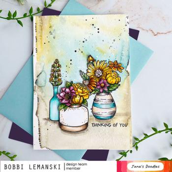 Creative Expressions - Stempelset "Fresh Cut Flowers" Clear Stamps 4x6 Inch Design by Jane's Doodles