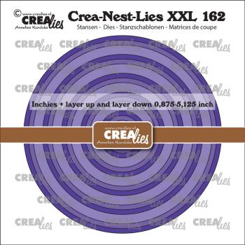 Crealies - Stanzschablone "Inchies Circles + Layer Up And Layer Down" Crea-Nest-Lies XXL Dies