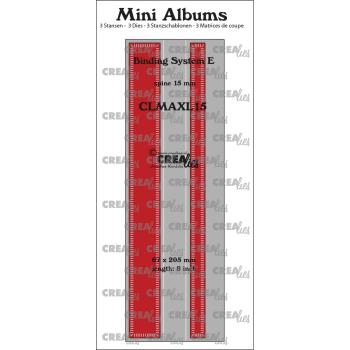 Crealies - Stanzschablone "Binding System E With Little Stripes" Mini Albums Dies