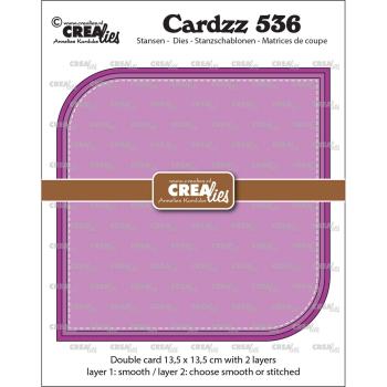 Crealies - Stanzschablone "Card Square With 2 Rounded Corners" Cardzz Dies