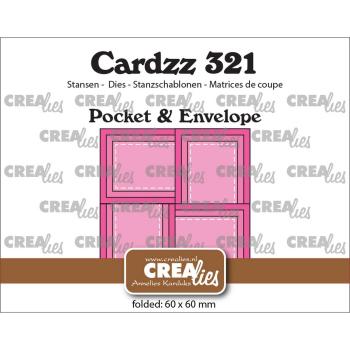 Crealies - Stanzschablone "Pocket & Envelope With 4 Rectangle Flaps" Cardzz Dies