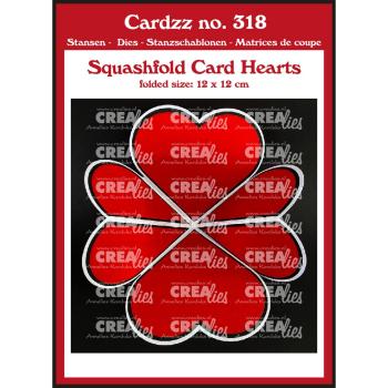 Crealies - Stanzschablone "Squashfold Card Hearts" Cardzz Dies