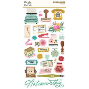 Simple Stories - Aufkleber "Noteworthy" Chipboard Sticker 