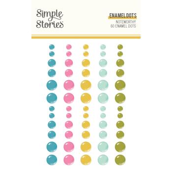 Simple Stories - Enamel Dots "Noteworthy" 60 Stück 