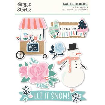 Simple Stories - Aufkleber "Winter Wonder" Chipboard Sticker 