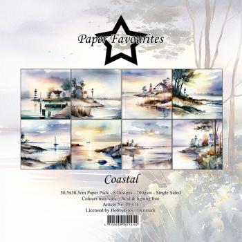 Paper Favourites - Designpapier "Coastal" Paper Pack 12x12 Inch 8 Bogen