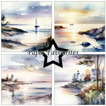 Paper Favourites - Designpapier "Coastal" Paper Pack 12x12 Inch 8 Bogen