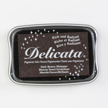 Tsukineko - Delicata Ink Pad "Dark brown shimmer" Metallic Stempelkissen