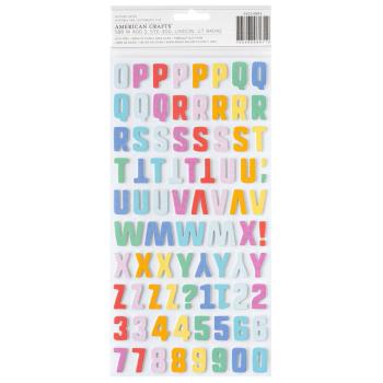 American Crafts - Aufkleber "Alpha Rainbow Cake" Puffy Sticker