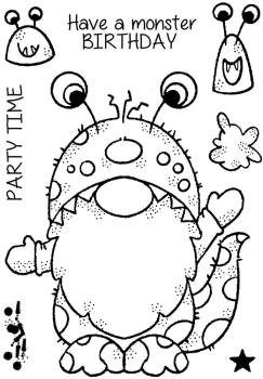 Woodware - Stempelset "Monster Gnome" Clear Stamps Design by Francoise Read