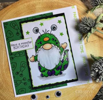 Woodware - Stempelset "Monster Gnome" Clear Stamps Design by Francoise Read