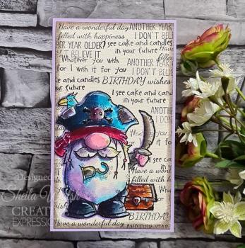 Woodware - Stempelset "Pirate Gnome" Clear Stamps Design by Francoise Read