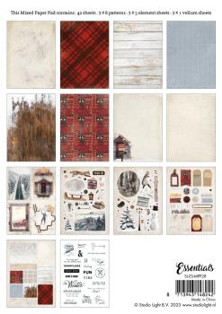 Studio Light - Designpapier A5 "Nostalgic Winter" Mixed Paper Pad - 42 Bogen 