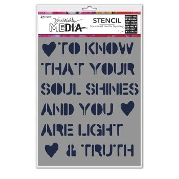 Ranger - Schablone by Dina Wakley "Soul shines" Media Stencil